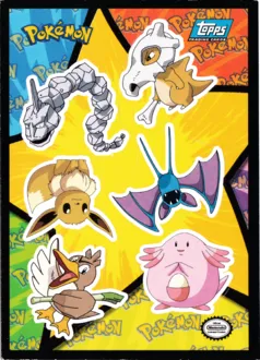 Onix, Osselait, Évoli, Nosferapti, Canarticho et Leveinard